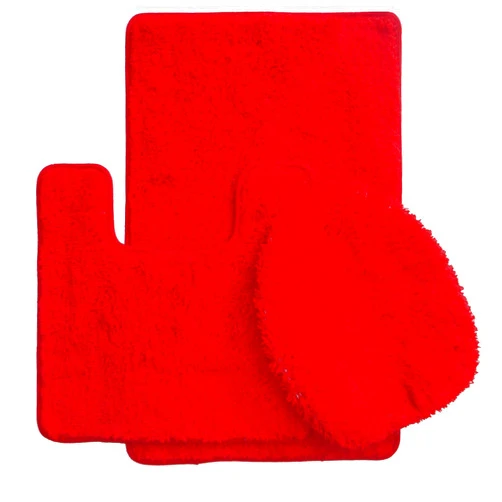 BH Home & Linen 3 pcs Premium Luxury Bath Rugs Set. Large Mat 18