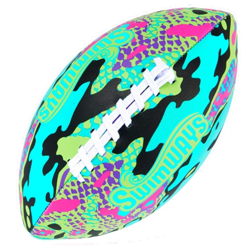 SwimWays Hydro Waterproof Football, Outdoor Games for Adults and Kids, Swimming Pool Accessories and Pool Party Games,9.25 Inches, Blue