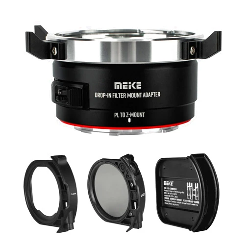 Meike MK-PLTZ-C Drop-in Filter Manual Focus Mount Adapter with Variable ND and UV Filters for ARRI PL-Mount Cine Lens to Nikon Z Mount Cameras Z50 Z50II Z5 Z6 Z7 Z6II Z7II Z6III Z9 Z30 Z8 Zf Zfc ZR