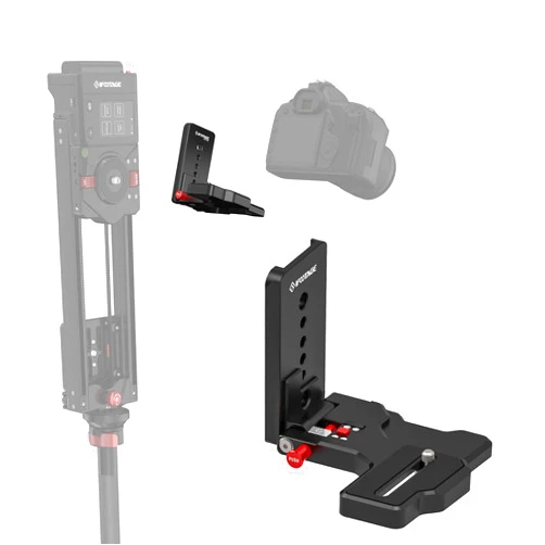 IFOOTAGE Camera Plate for Slider Accessories,Aluminum Alloy,L Shape Quick Release Plate,Horizontal and Vertical Angle