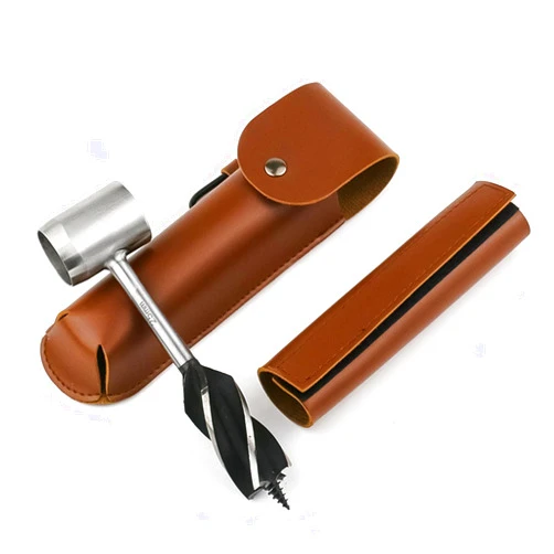 Hamind Bushcraft Settlers Tool, Manual Drill Wrench, Survival Hand Auger Wrench, Bush Craft Gear Scotch Eye Wood Drill Peg and Hand Hole Maker Multitool for Camping, Bushcrafting and Outdoor Backpacking