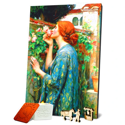 Doctor Puzzle Philosophy of the game Doctor Puzzle Wooden Puzzles for Adults 330 Pieces - Double-Sided Wooden Jigsaw Puzzles with Unique Shapes - The Soul of The Rose - Gift Family Game 11 x 17 Inch Includes Natural Aroma Candle