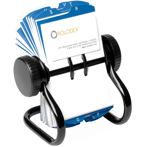 Rolodex Rotary A-Z Index Business Card Files - 400 Card Capacity - for 2.25