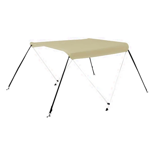 Oceansouth 2 Bow Bimini Top Boat Cover/Sun Shade Boat Canopy with Integrated Storage Boot - 5ft (Beige, Mounting Width 51