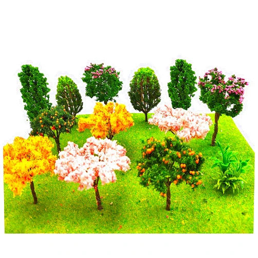 MOMOONNON 16 Pcs Miniature Fairy Garden Tree Plant Ornamentm, Mixed Model Trees 1-3 Inches, Miniature Dollhouse Pots Decor Moss Bonsai Micro Landscape DIY Craft Garden Ornament