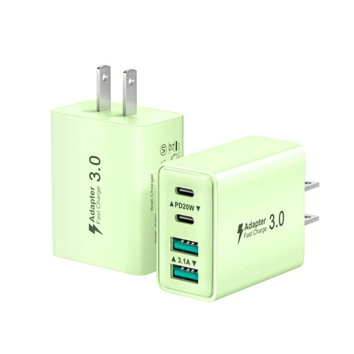 BECHAGE USB C Charging Block, 2-Pack 40W 4-Ports Type C Fast Charger Block Dual PD Power Adapter +QC 3.0 Multi USB Plug Double USBC Charer Cubes Box for iPhone 16 15 14 13 12 11 Pro Max Plus, iPad, Samsung