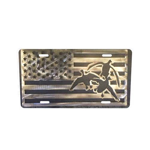 Yilad License Plate Framenew Duck Hunting USA Flagquality Aluminum License Plate Cover Car Accessories
