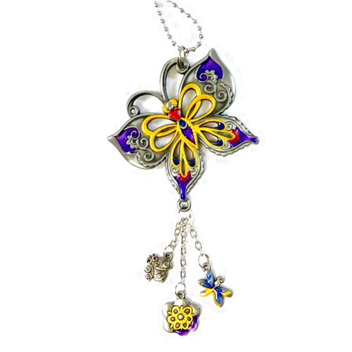 Ganz Car Charm Zinc Garden Butterfly Multicolor