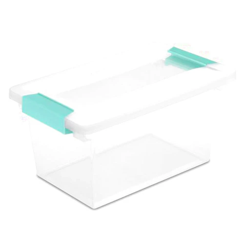 Sterilite 19628604 Medium Clip Clear Storage Box With Latched Lid - 11
