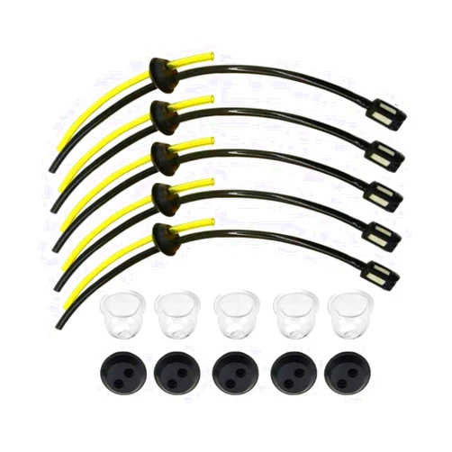 YEAACLAB 5Sets Fuel Filter Pipes Fuel Hose Seal Hedge For Strimmer Trimmer Brush Cutter Rubber Grommet Seals Primers Bulbs, YEAACLAB123