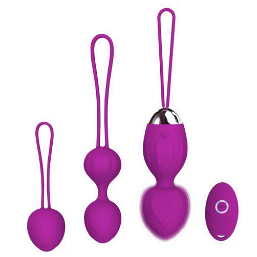 HXX-LUVSOUL 3 Kegel Balls for Women Tightening Exercise Set, Different Kegel Weights for Pelvic Floor Muscle, Pelvic Floor Trainer System for Beginners & Advance (Purple)