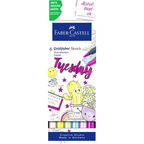 Faber-Castell Goldfaber Sketch Markers, Kawaii - Box of 6 - #164811