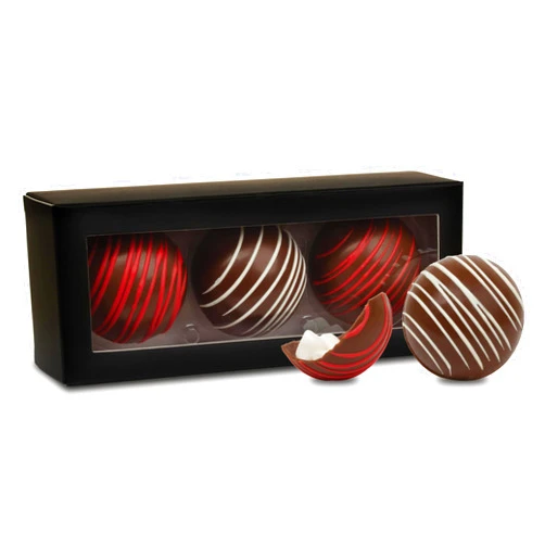 Chocolate Works Hot Chocolate Bombs by Chocolate Works, Premium Hot Cocoa Bombs with Marshmallows, Made with Real Milk Chocolate, Dark Chocolate and White Chocolate, Pack of 3 Cocoa Bombs