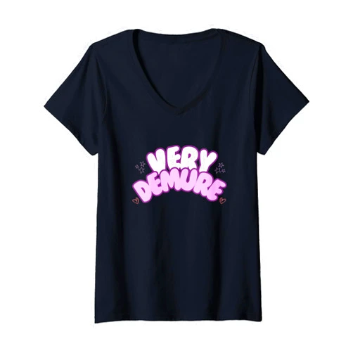 Castle Preps Womens Very Demure V-Neck T-Shirt