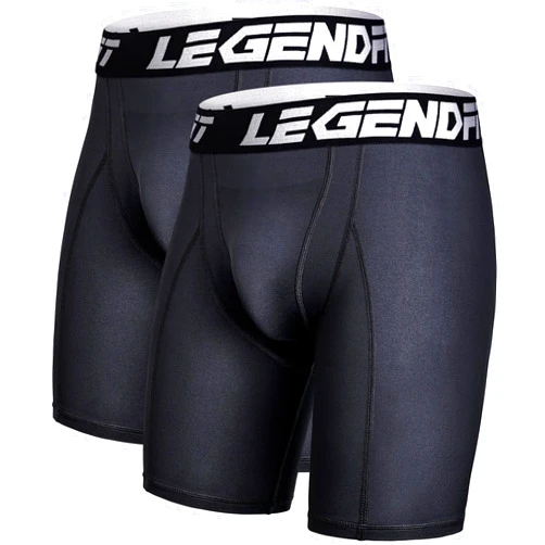 Legendfit Men Baseball Football Straps Compression Underwear w/Cup Pocket(NO Cup) Protective Athletic Shorts - 2 Pack