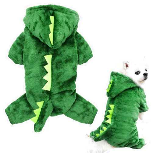 Idepet Dogs Clothes Small Pet Costume Halloween Dinosaur Costume Dog Clothing Puppy Outfits Funny Apperal (XS)