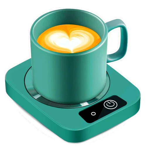 Qularlans Mug Warmer for Coffee, Electric Coffee Warmer for Desk with Automatic Constant Temperature, with Aluminum Metal Panel for Heating Coffee, Beverage, Milk, Tea and Hot Chocolate (No Cup)