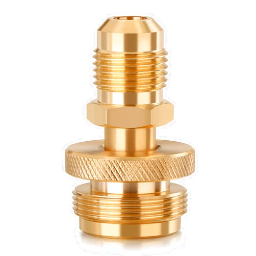 WADEO Portable 1LB Propane Tank Canister Regulator Adapter Connection to 3/8 Inch Male Flare Thread, Portable Camping Grill Stove Parts for Heaters, Burner, Cooker, Fire Pit Parts