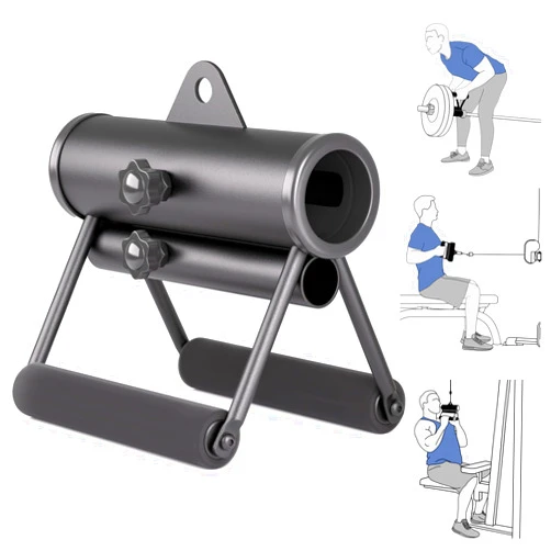 Berufexp Doudle D Row Hanlde, Cable Attachments for Gym, V Bar T Bar Row Attachment for 1'' or 2'' Barbell LAT Pulldown Attachments Landmine Attachment for Barbell Cable Machine Attachment