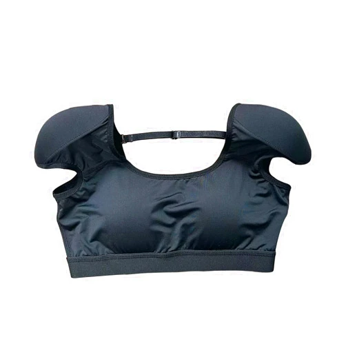 CYDING Womens Shaper False Shoulder Pad Vest 2 in 1 Built-in Shoulder Pad Top Shirt Undershirt