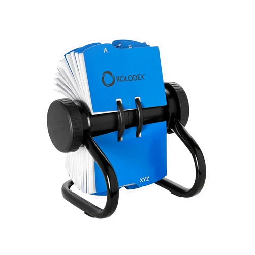 Rolodex® Rotary Business Card File, 400-Card Capacity, Black