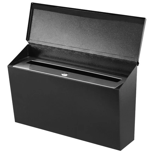 KYODOLED Locking Wall Mount Mailboxes for Outside,Large Capacity Mail Box for House with Key Lock,Security Drop Box,Metal Post Box for Home,Office Decorative,15.7 * 9.9 * 4.9inch