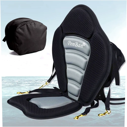 Penban Universal Deluxe Kayak Seat Cushion with Storage Bag,Boat Seat SUP Seat Canoe Seat,4 Adjustable Straps for Kayaking Canoeing Rafting Fishing