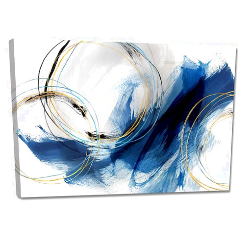 Gaosoul Wall Art Canvas Abstract Art Paintings Blue Fantasy Colorful Graffiti on White Background Modern Artwork Decor for Living Room Bedroom Kitchen 24x16in