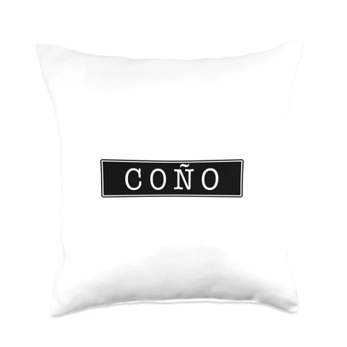 Dominican coño Spanish Slang Funny design Coño Funny Latino Slang Design Spanish Throw Pillow, 18x18, Multicolor