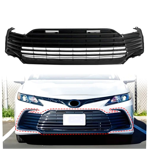 Kspeed Front Bumper Lower Grille for 2021 2022 Toyota Camry LE XLE,ABS Black Mash Lower Grill Replacement Part
