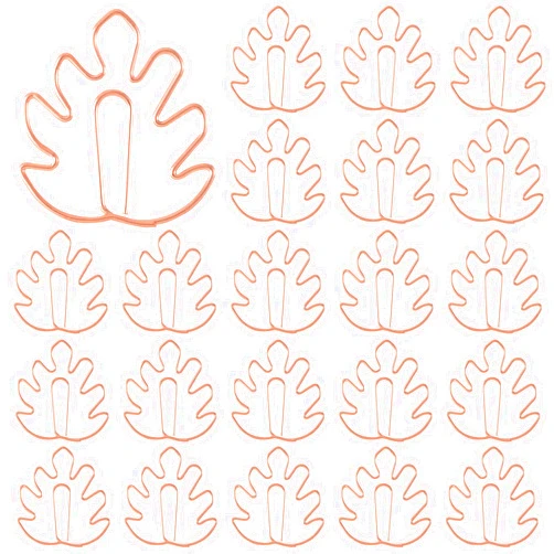 HINZIC 40 Pack Paperclip Bookmarks, Cute Leaf Shape Monstera Paper Clips Page Markers for Notebooks Scrapbooks File Organizer