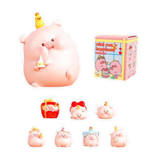 Popobox Wish You Joy Series Blind Box Figures, Random Design Action Figures Collectible Toys for Birthday Gift, Home Decorations, Single Box