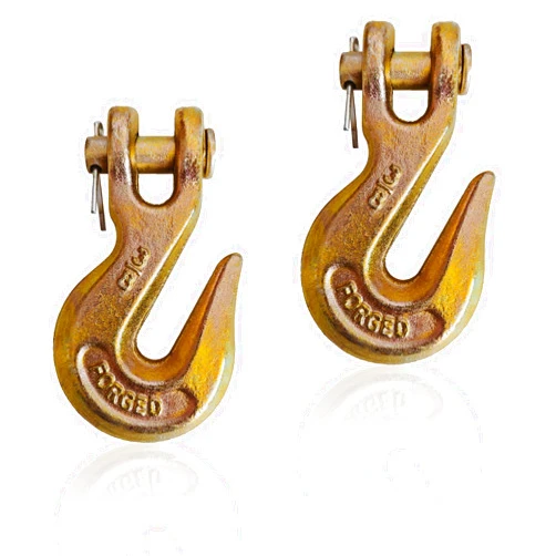 JFOMOYGI G70 3/8'' Safety Chain Hooks Clevis Hook Heavy Duty Trailer Safety Chain Hooks,Grade 70 Forged Steel,Tow Hook - for Trailer Truck Transport Rigging Tow - 7,054 lbs, 2-Pack