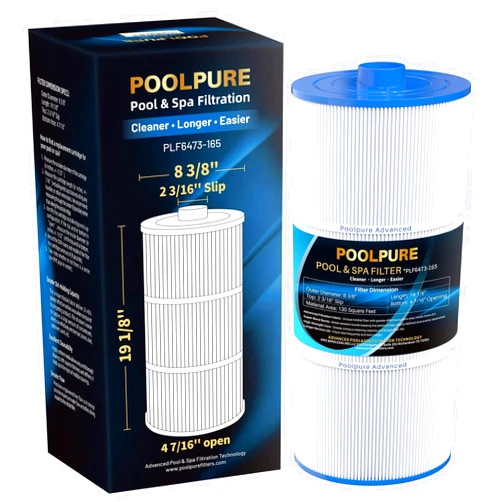 POOLPURE 6473-165 Spa Filter Replaces 6473-165 (Only Outer Filter), AK-6473165, UFC-165, Sundance MicroClean Ultra Hot Tub Filter Cartridge 1 PACK