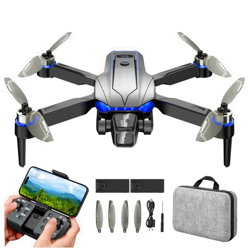 Buvnatep Foldable FPV Drone with 1080P Camera, RC Mini Drone for Kids and Adults, 2 Batteries, Carrying Case, Gesture Control, Altitude Hold, One-Key Launch/Landing, and 3D Flip Function