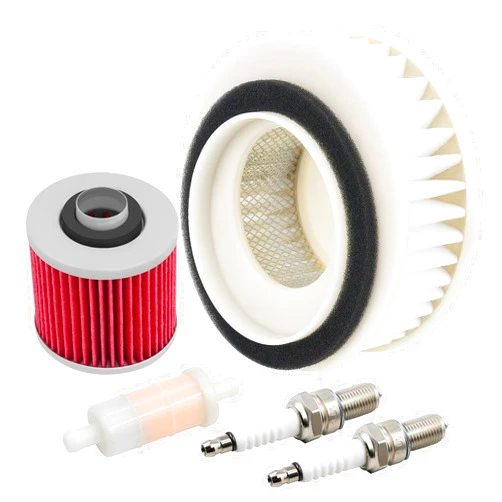 OuYi Motorcycle Air Filter & Oil Filter & Fuel Filter & Spark Plug Compatible with Yamaha XVS650 V-Star 650 Custom 1998-2011 XVS650AT V-Star Silverado 2003-2010 XVS650 DragStar 1997-2003