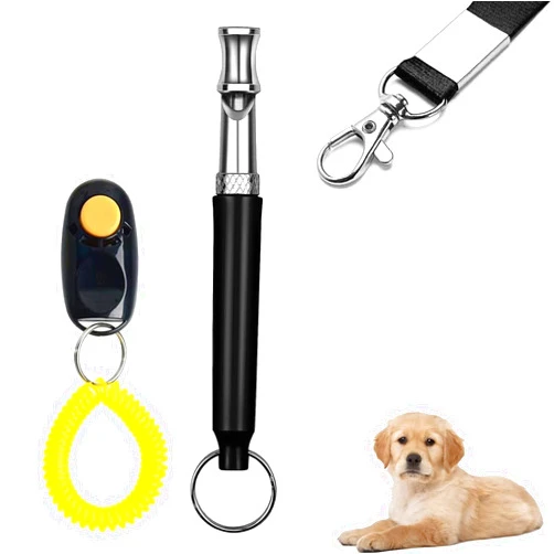 YilulvDeng Dog Training Kit,Dog Whistle to Stop Barking Neighbors Dog,Dog Clicker for Training,Adjustable Ultrasonic Silent Dog Whistle(Black).