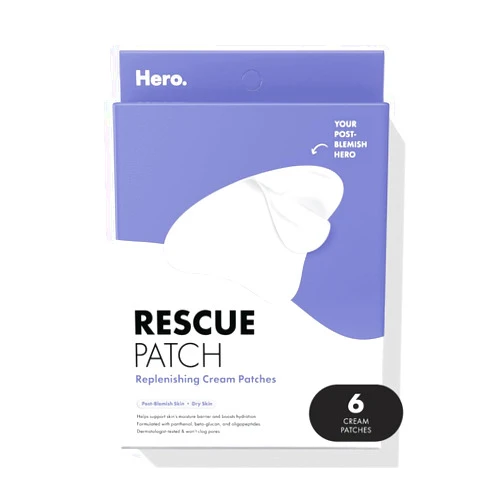 HERO COSMETICS Rescue Patch – The Moisturizing Cream Patch for Post-Blemish Skin. Provides Instant Moisture and Long-Lasting Hydration. Dermatologist-Tested and Won’t Clog Pores. 6ct (3 pairs)