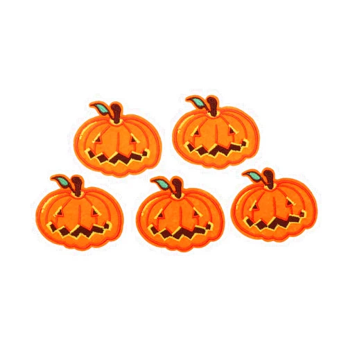 SUPVOX 5pcs DIY Halloween Iron on Patch Embroidered Applique Patches Sew on Badges Clothes DIY Accessory (Pattern 5)