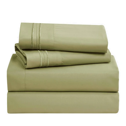 Clara Clark Bed Sheets, Premier 1800 Series 4 Piece Bed Sheet Set, Deep Pocket, Wrinkle, Fade, Stain Resistant, Luxury Soft Bedding Sheets & Pillowcases, Queen, Sage Green