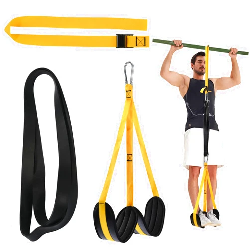 Yokele Pull Up Assist Bands with Adjustable Resistance for Strength Training, Pull Up Assistance Bands System with Fabric Feet/Knee Rest for Home Fitness, Body Stretching, Chin Up, Powerlifting, etc