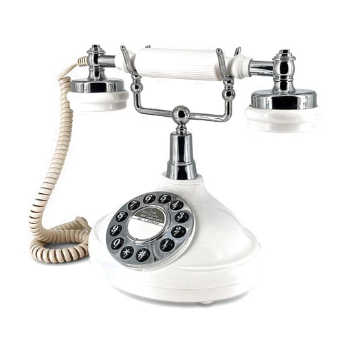 FêteFone FeteFone The Brittany Vintage Audio Guest Book Phone, Unique Voicemail Message Recorder, Guestbook Alternative for Wedding, Bridal Shower, Birthday Party, Baby Shower, Anniversary, Engagement, White