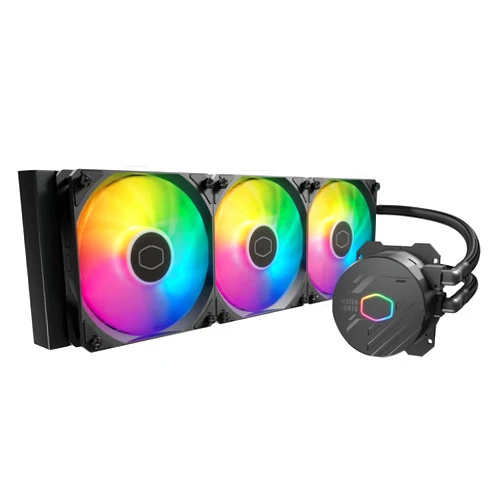 Cooler Master MasterLiquid 360L Core 360mm Close-Loop AIO Liquid Cooler, ARGB Sync, Gen S Coldplate Pump, 120mm PWM, CryoFuze 14W/mK, AMD Ryzen AM5/AM4, Intel LGA1700/1200 (MLW-D36M-A18PZ-R1) , Black