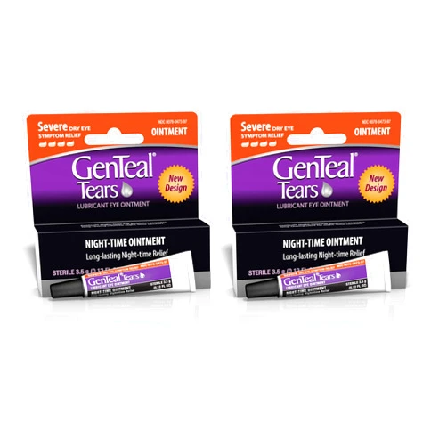 Genteal Tears Night-Time Ointment 3.5g Clear 0.12 Fl Oz (Pack of 2)