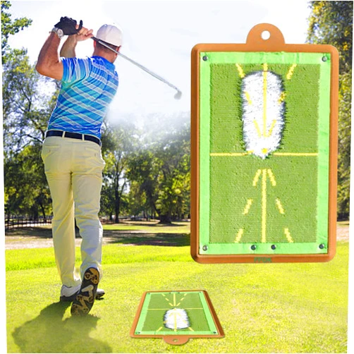 DAONEG FFOK Golf Training Mat for Swing Detection Batting, Premium Golf Impact Mat, Path Feedback Golf Practice Mats, Advanced Golf Hitting Mat for Indoor/Outdoor, Golf Training Aid Equipment, Green