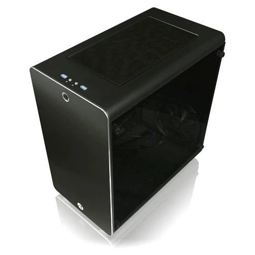 raijintek Thetis Window Black Desktop Computer Case – Box of Computer (Desktop, PC, Aluminium, SPCC, ATX, Micro-ATX, Mini-ITX, Black, 1.5 mm)