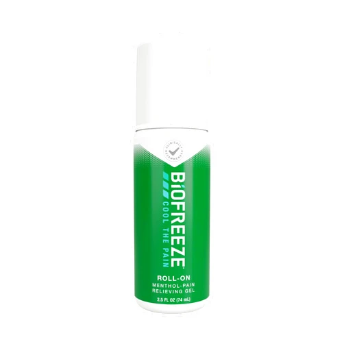 Biofreeze 13451 Roll-On Pain-Relieving Gel, 2.5 FL oz, Green Topical, Arthritis, Strains, Bruises, & Sprains