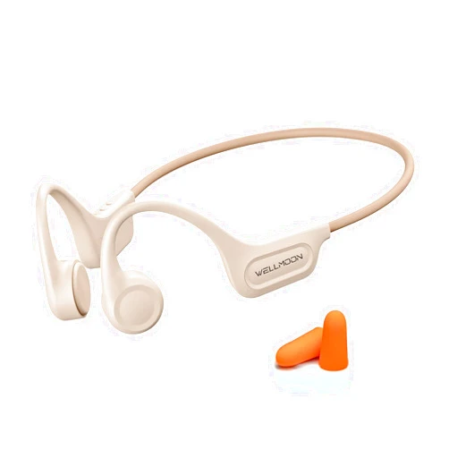 WELLMOON Bone Conduction Headphones Open Ear Headphones Wireless Bluetooth 5.3 8H Playtime,Premium Sound,HD-CALL with Built-in Mic Sports Headset for Running, Cycling, Workout