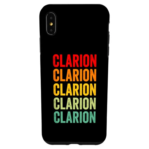 Clarion County, Pennsylvania City iPhone XS Max Clarion County, Pennsylvania, Rainbow Text Design Case