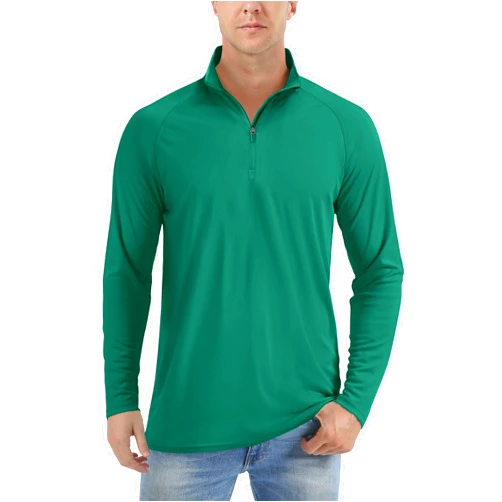 TACVASEN Men's Long Sleeve Athletic Shirts 1/4 Zip Sun Protection Rash Guard UPF 50+ Outdoor Hiking Running T-Shirts